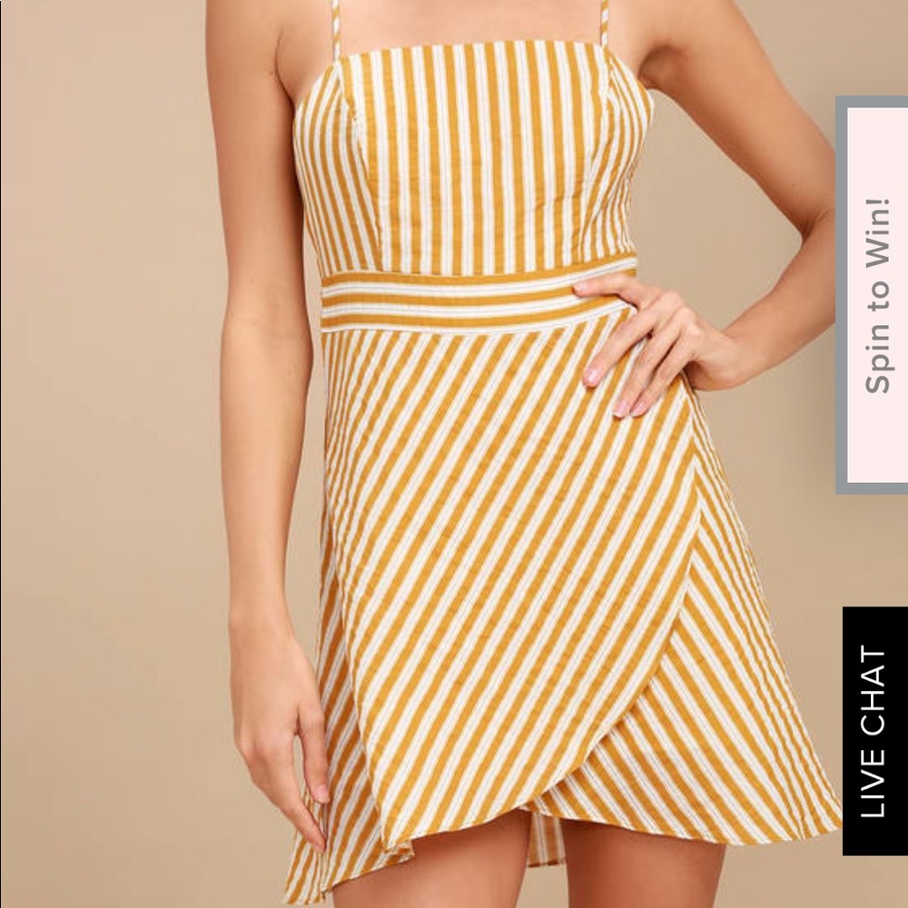Lulu’s Yellow and White Dress